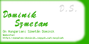 dominik szmetan business card