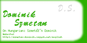 dominik szmetan business card